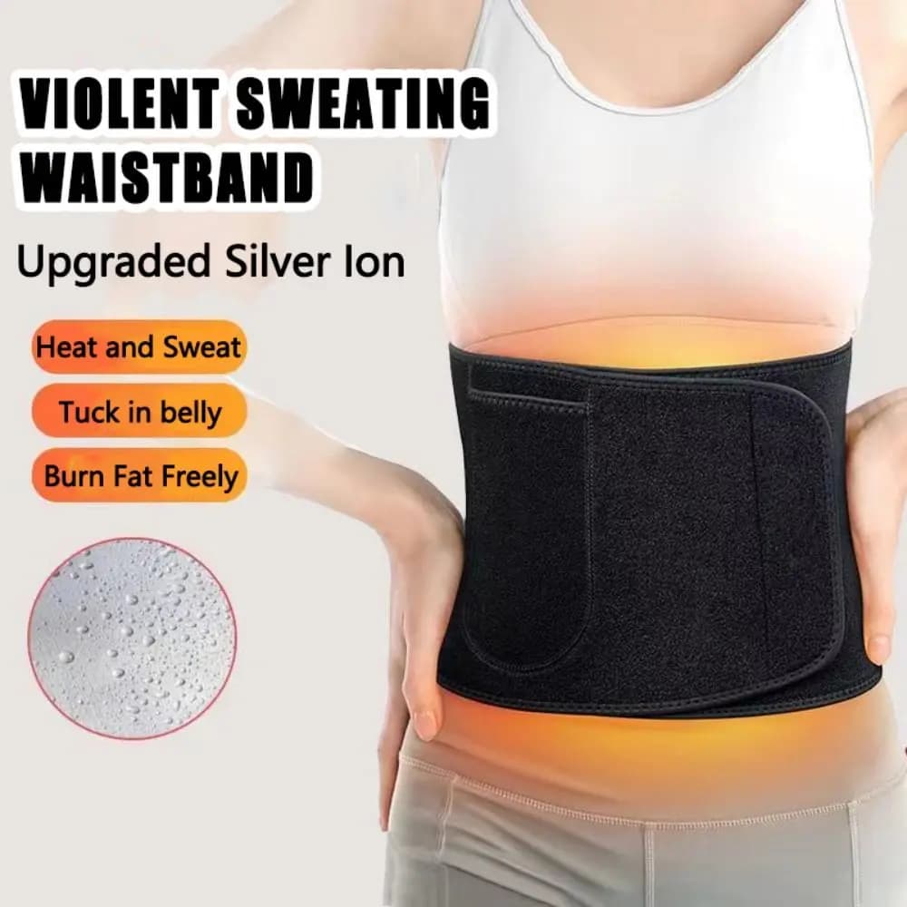 Support belt for sweat resistant sports waist Protective belt for durable adjustable waist Flexible and breathable slimming belly strap