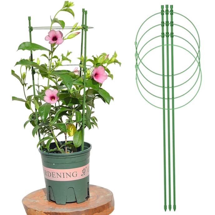 Set of 1/3/9 Pieces, 3-layer Plant Support, Plastic Round Support Rings, Cage for Plants, Bearing for Flower Jars, Rapping Plant Tray