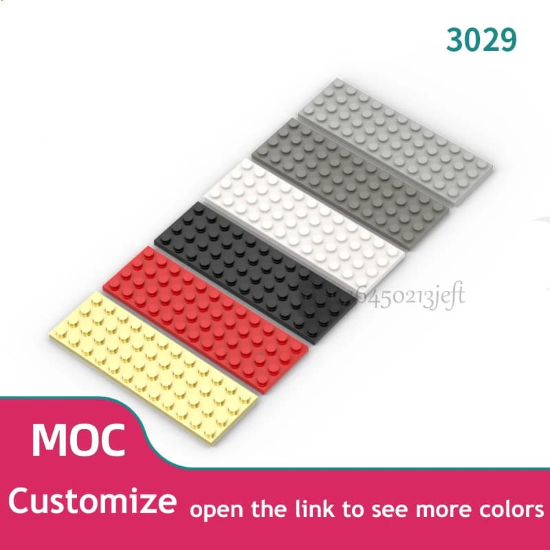100 pz piccola particella 4x12 piastra bordo 3029 MOC Building Block accessori Building Block castello giocattoli mattone