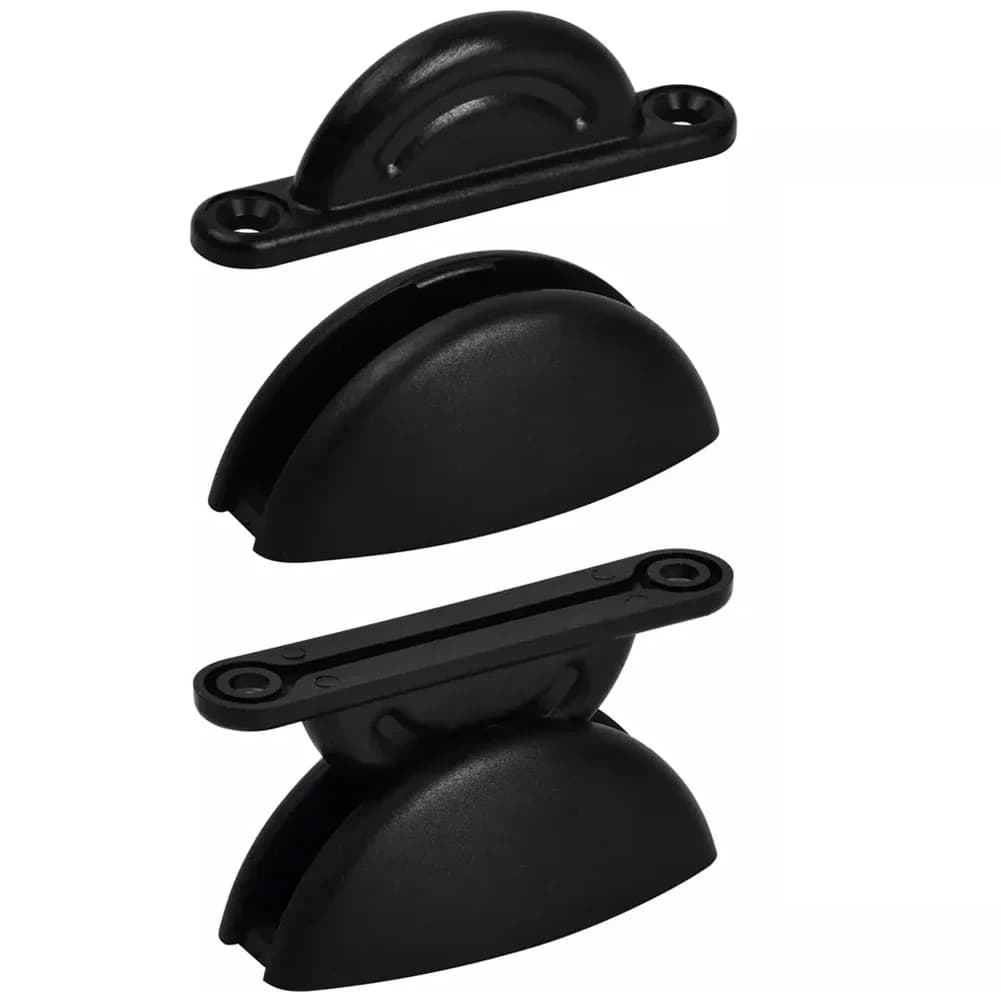 Set di fermi per porte in nylon nero per camper e roulotte, 2 pezzi, fermi a ventosa resistenti per la protezione delle porte