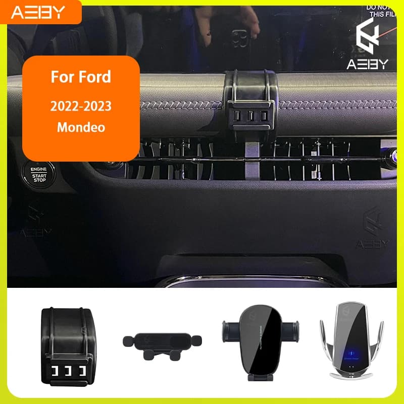 Phone Support for Ford Mondeo 2020-2023, Special Fixed Base with Wireless Charging, Interior Car Accessories