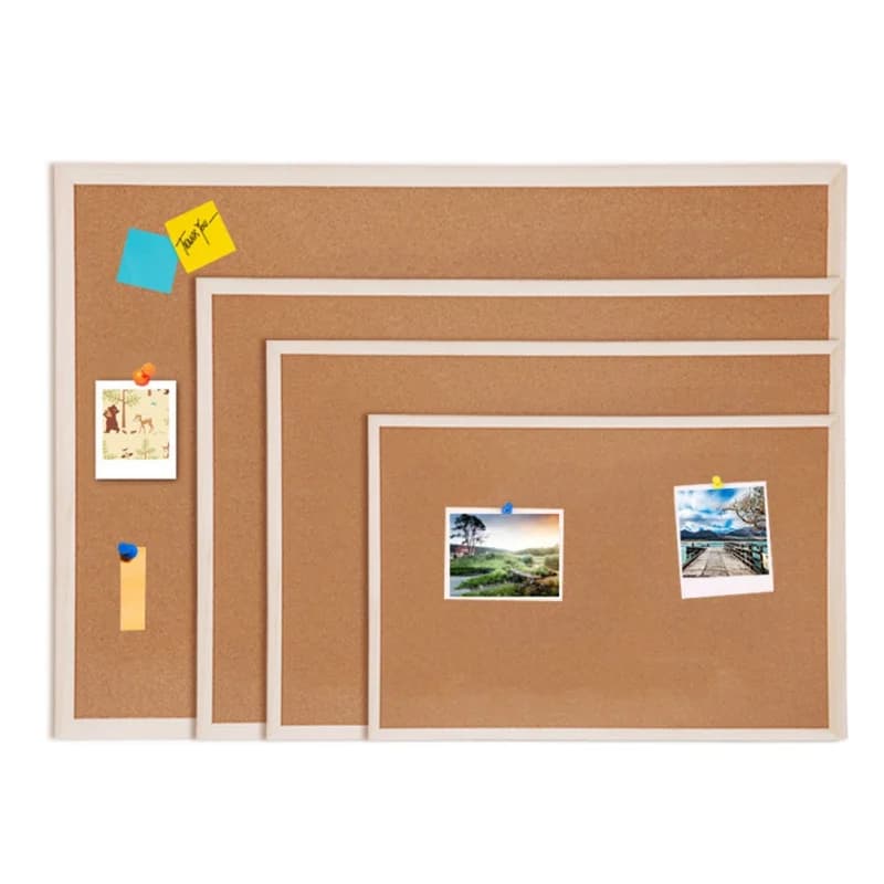 Lavagna decorativa fai-da-te con cornice Bacheca in sughero Bacheca per foto domestica Sfondo da parete per ufficio, casa e scuola 2 dimensioni