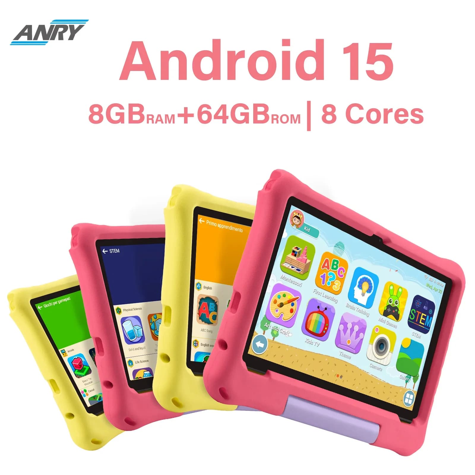 Paitanry CH10 Plus Tablet Android 15 for Children, 5000mAh, Octa-core, 10.1 Inches, 8GB (4+4GB) RAM, 64GB ROM, Children's Educational Tablet