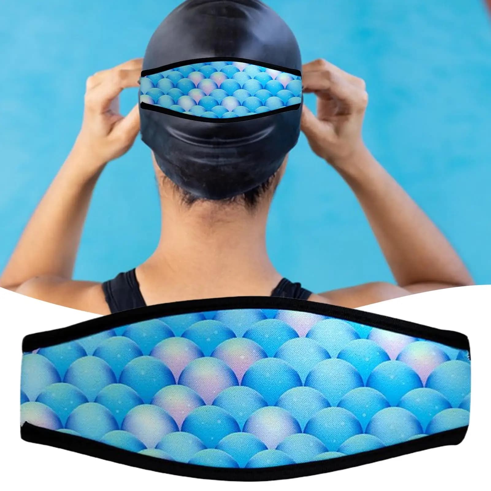 Copri-cinturino per maschera in neoprene, protezione per capelli per snorkeling e immersioni, custodia morbida per cinturino occhialini per piscina, mare e avventure all'aperto