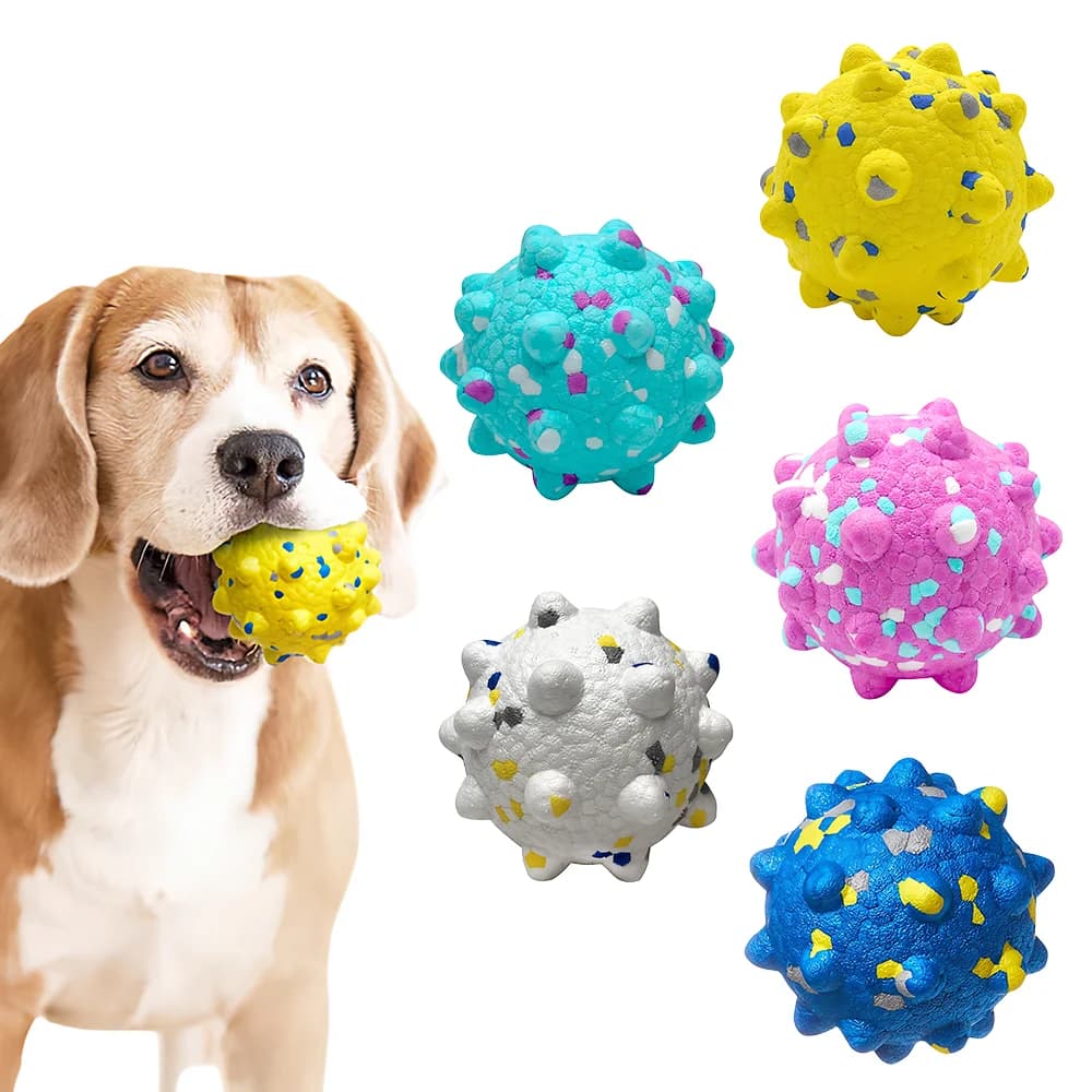 Giocattolo da Masticare per Cani Super Elastico in ETPU - Palla a Forma di Popcorn per la Pulizia dei Denti, Palla Galleggiante Non Tossica con Nodi Massaggianti