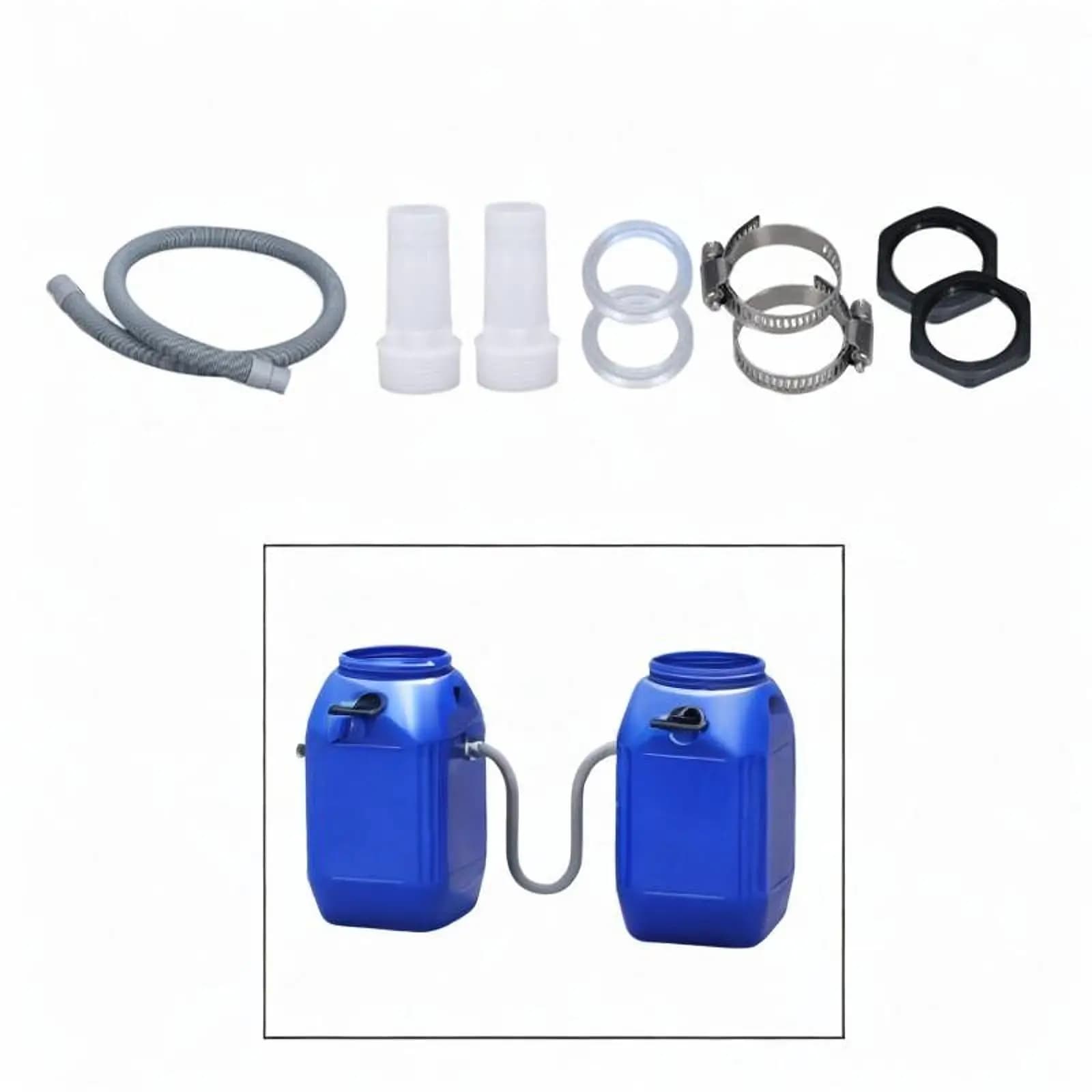 Kit di connessione per barile dell'acqua piovana, giunto flessibile per tubi da giardino e casa, per sistemi di irrigazione e lavori all'aperto