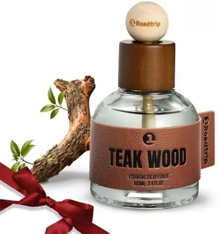 Car Deodorant with Essential Oils - Long-Term Teak Perfume Diffuser 3,38 FL OZ - Valentine's Gift for him and for her