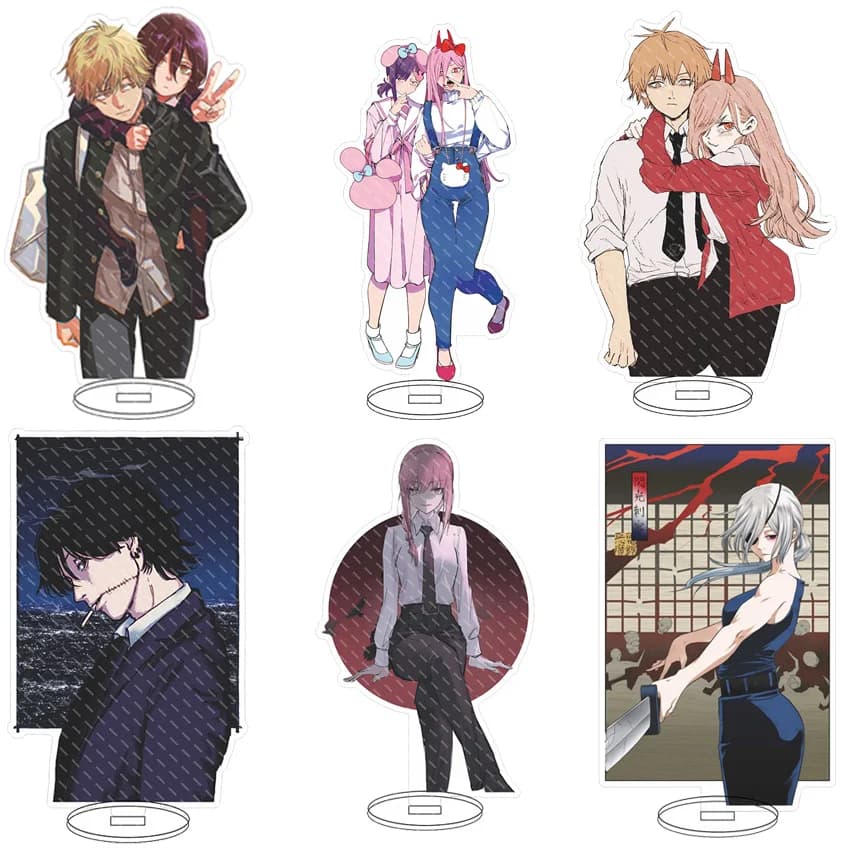 16CM Anime Acrylic Stand Chainsaw Man Reze Himeno Hayakawa Aki Denji Makima Power Yoshida Hirofumi Cos Figure Ornaments Gifts