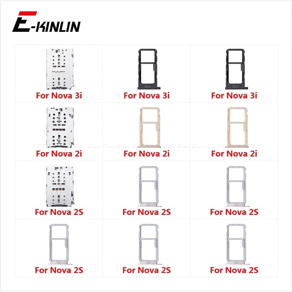 Sim Micro SD Card Socket Adapter Container Connector Holder Slot Tray Reader For HuaWei Nova 3i 2i 2S