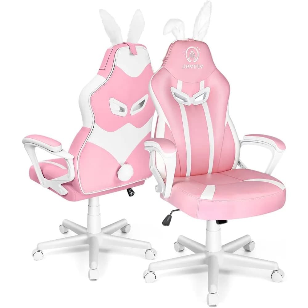JOYFLY Sedia da gioco rosa, Sedia da gioco per computer per adulti Adolescenti Sedia da gioco per bambini Sedie per videogiochi, Silla Gamer PC ergonomica di