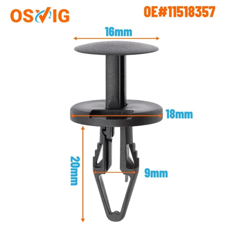 50 pezzi OE # Per GM 11589290 Ford W714040-S300 Chrysler 6509049-AA Wheelhouse Liner Rivetto Tipo Push Clip di fissaggio