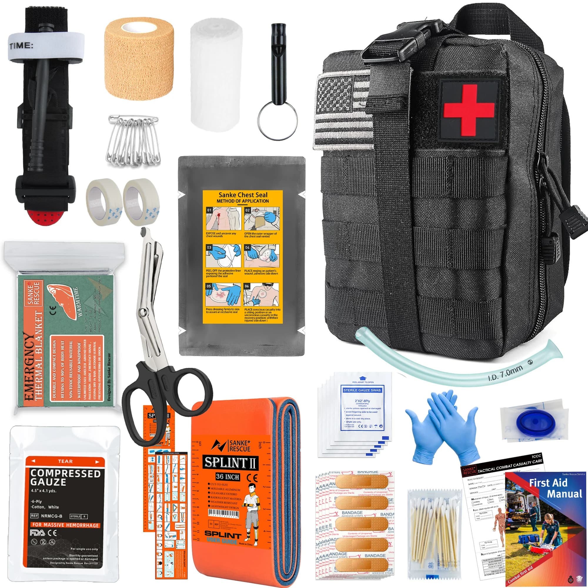 Attrezzatura di sopravvivenza con sistema Molle Kit di sopravvivenza borsa compatibile di pronto soccorso terremoto Outdoor IFAK EDC escursionismo caccia regali per gli uomini