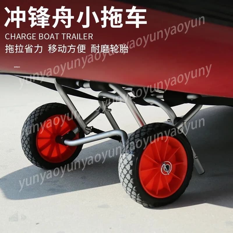 Carrello Pieghevole in Alluminio per Gommone/Kayak - Rimorchio Facile da Trasportare per Paddle Board e Barche da Pesca