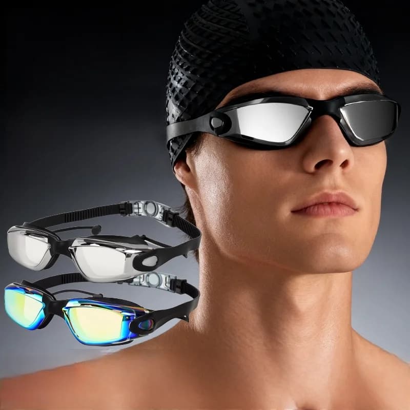 2pcs Swimming Goggles Professional Anti-fog Waterproof 100% UV Protection No Leaking Swim Eyewear For Adult Men Women Youth
