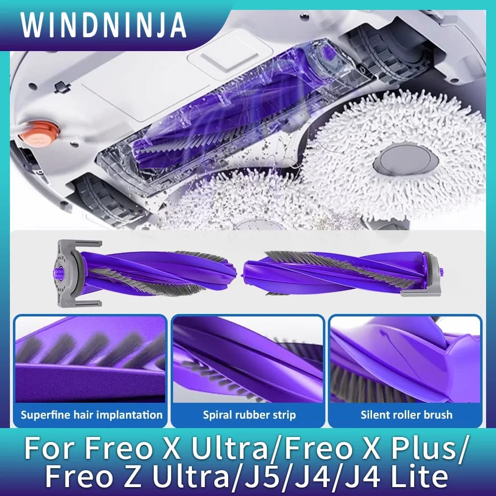 Main Brush for Narwal Freo X Ultra/Freo X Plus/Freo Z Ultra/J5/J4/J4 Lite Robot Vacuum Cleaner Parts Main Brush Spare Parts