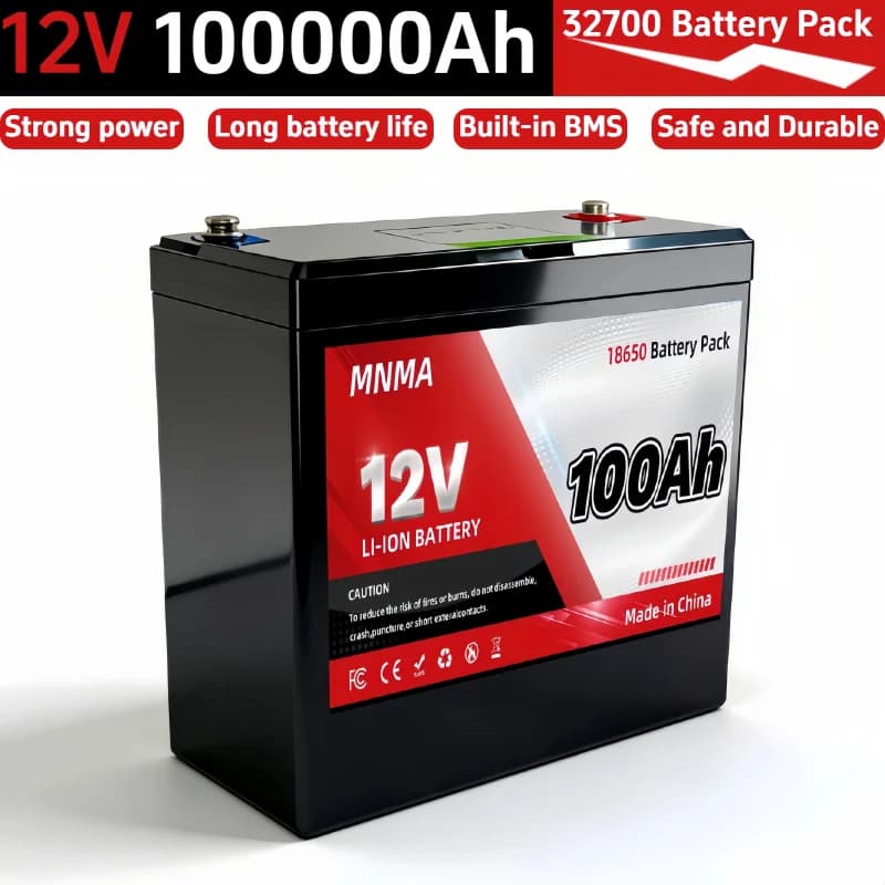Batteria LiFePO4 12V 100Ah con BMS Integrato ⚡ Oltre 4000 Cicli, Perfetti per Sistemi di Energia Solare, Camper, Imbarcazioni, Viaggi Fuoristrada