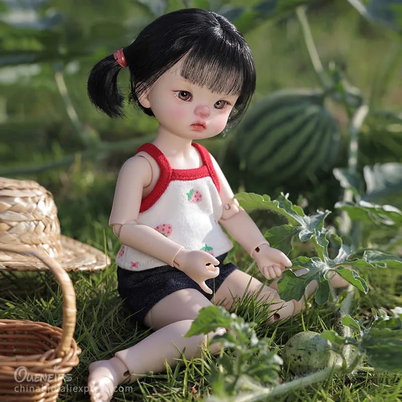 Shuga Fairy 1/6 Wandy The Cappelli di paglia Ragazza Carino Dundun Corpo per l'estate BJD Elvish Amico della tua casa Bambole con snodo sferico