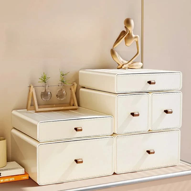 Scatola portaoggetti da scrivania Cassetti da scrivania impilabili Organizzatore e accessori per il trucco Forniture di bellezza Vanity Bagno