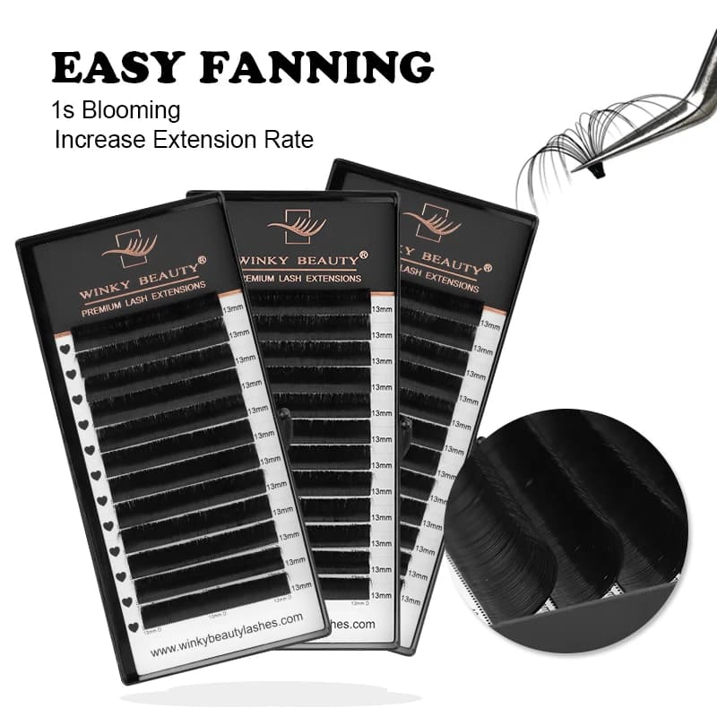 Winky Beauty Easy Fan ciglia Mega Volume Lashes vassoio 8-15mm tutte le dimensioni Premium Mink extension ciglia fornitura per il trucco di bellezza