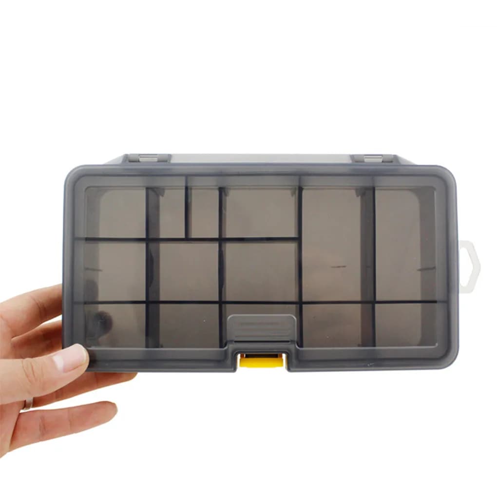 Fishing equipment boxes Portable 2-layer hooks with tool set with buckle