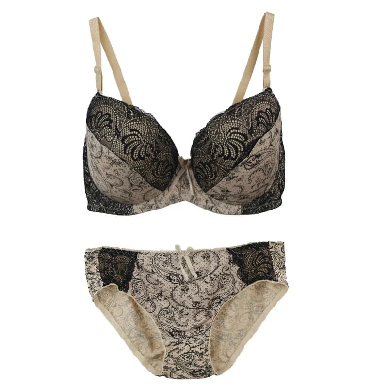 DaiNaFang reggiseni BCDE da donna Set pizzo stampa Push Up intimo Sexy Plus Size ricamo intimo mutandine