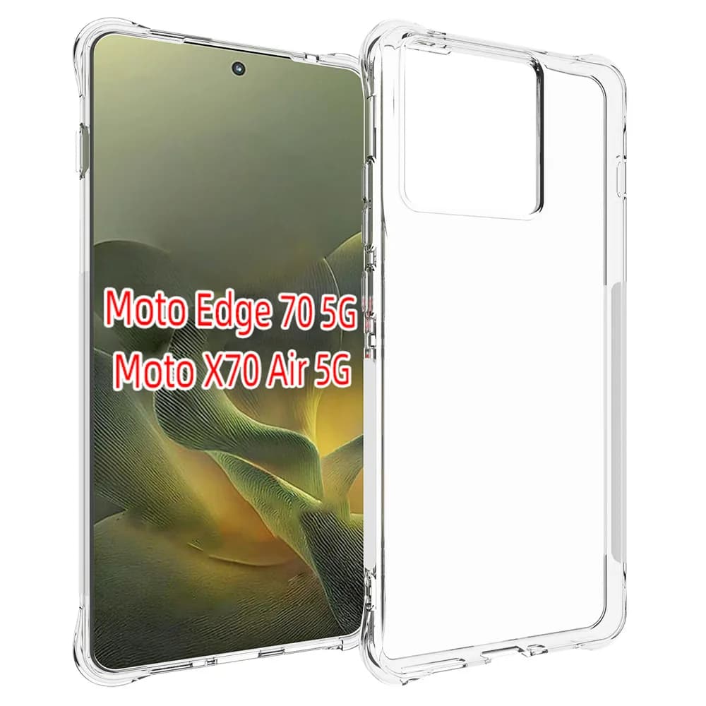 Custodia Morbida Trasparente in Silicone TPU Antiurto con Cuscino d'Aria per Motorola Edge 70 XT2601-2 / Moto Edge 70 XT2601