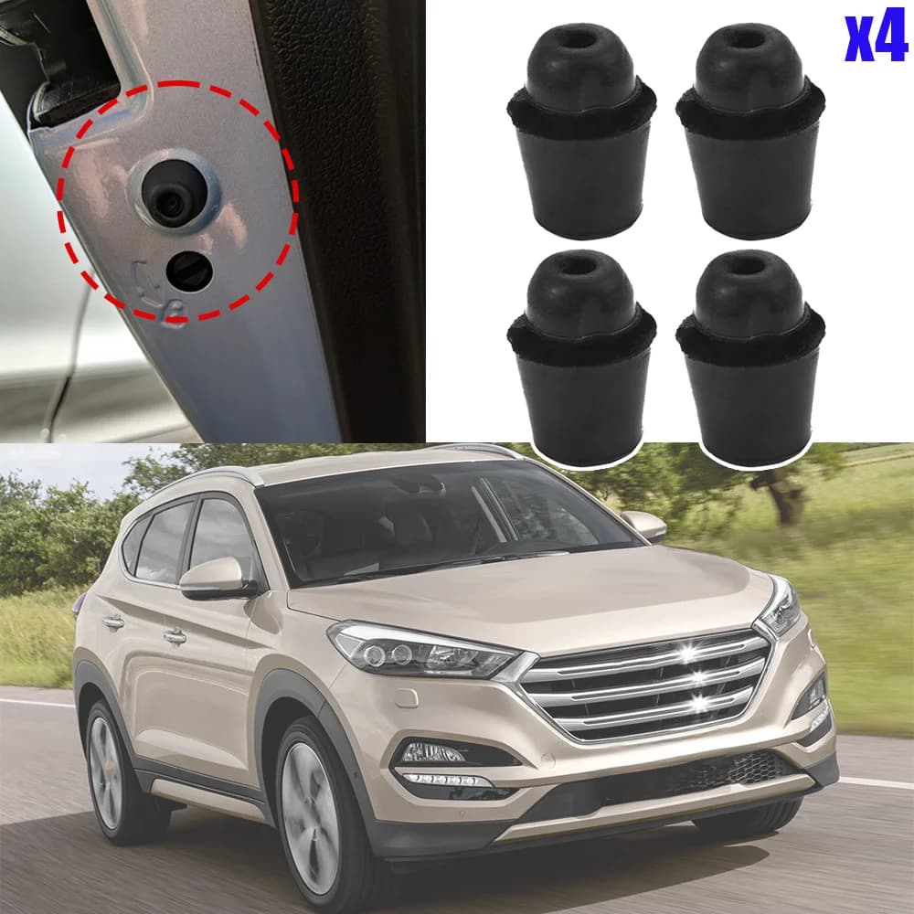 4x Per Hyundai Sonata Santa Fe Getz Starex Solaris Creta Porta Paraurti Buffer Pad Anti Shock Bump Stop Gomma 8219128010 Nero Nuovo