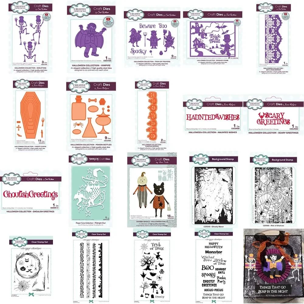 Halloween Night Die Set Metal Cutting Dies Scrapbooking Embossing Paper Craft Stamps Cut Die for Paper Card Making