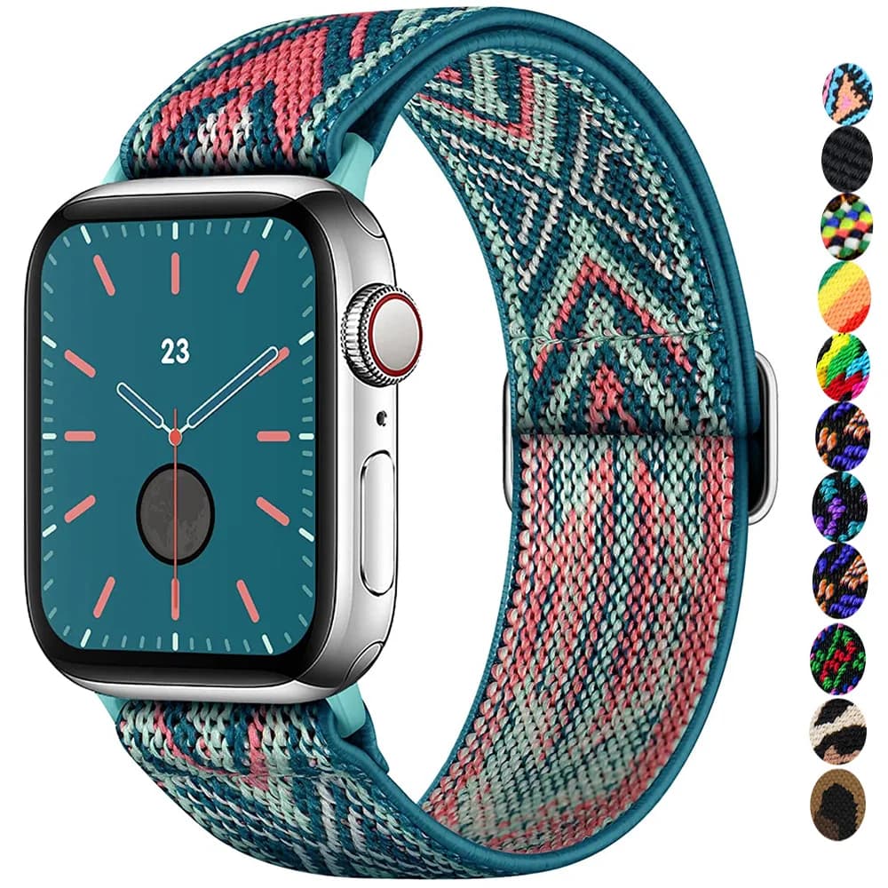 Scrunchie bracelet for Apple watch 45mm 40mm 44mm 41mm 38mm 49mm 45mm stretch nylon bracelet iWatch series 8 if 7 6 5 3 Ultra