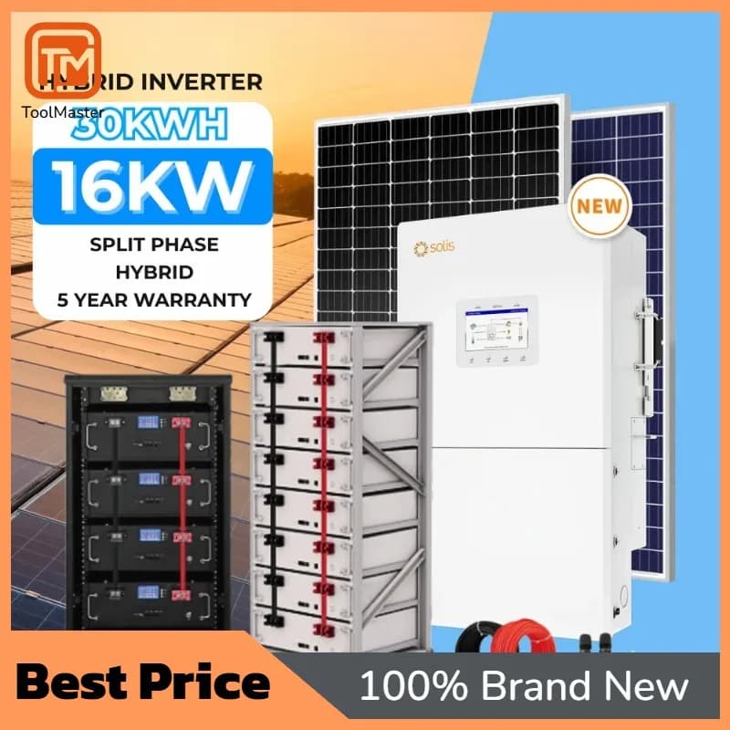 【Offerta Speciale】Kit Completo Sistema Solare Solis 16KW, Batteria LifePO4 30kWh, Pannello Solare per Accumulo Energetico