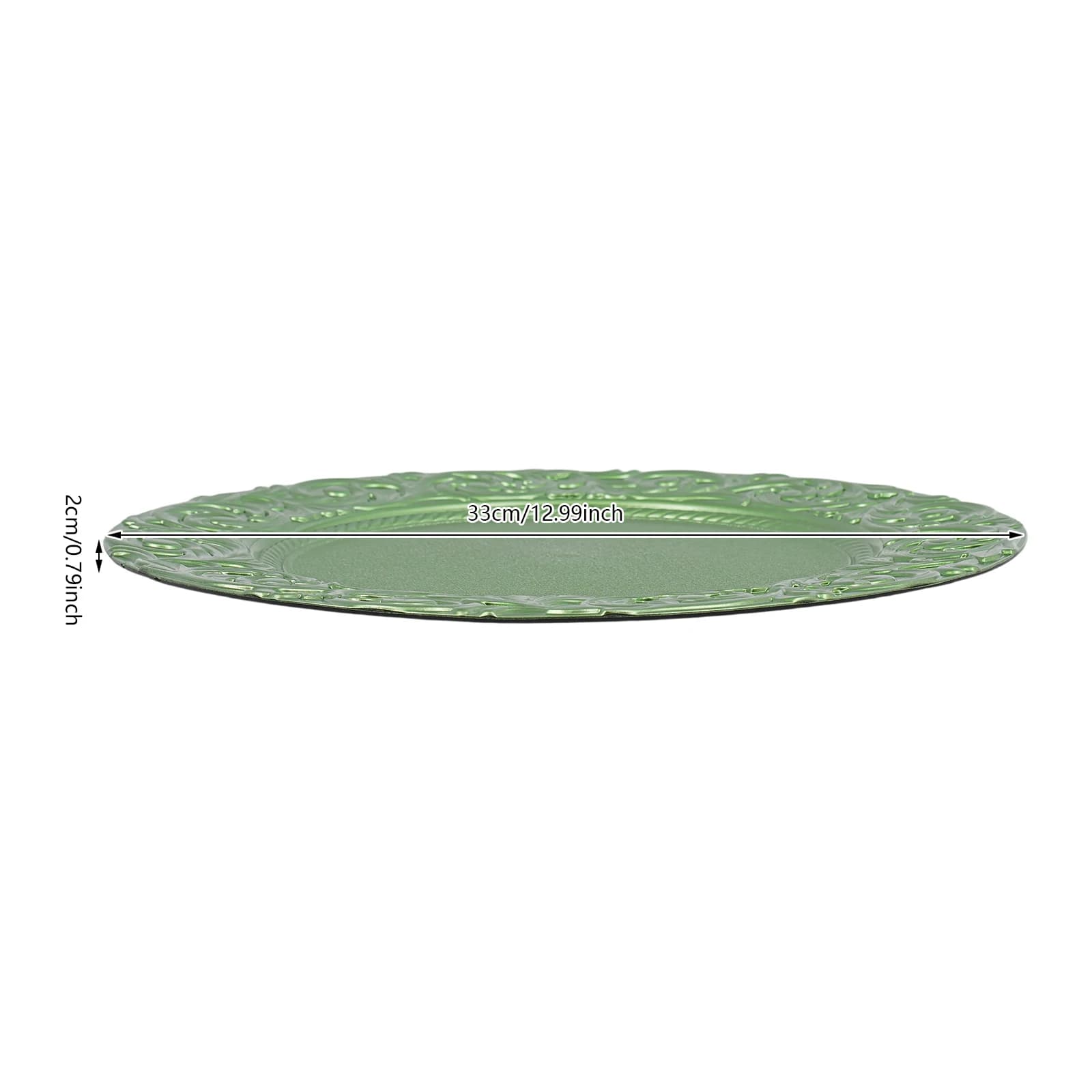 Set di piastre caricabatterie da 100 pezzi, piastre caricabatterie rotonde, piatti da portata riutilizzabili 33 * 2 cm per campeggio, picnic, barbecue