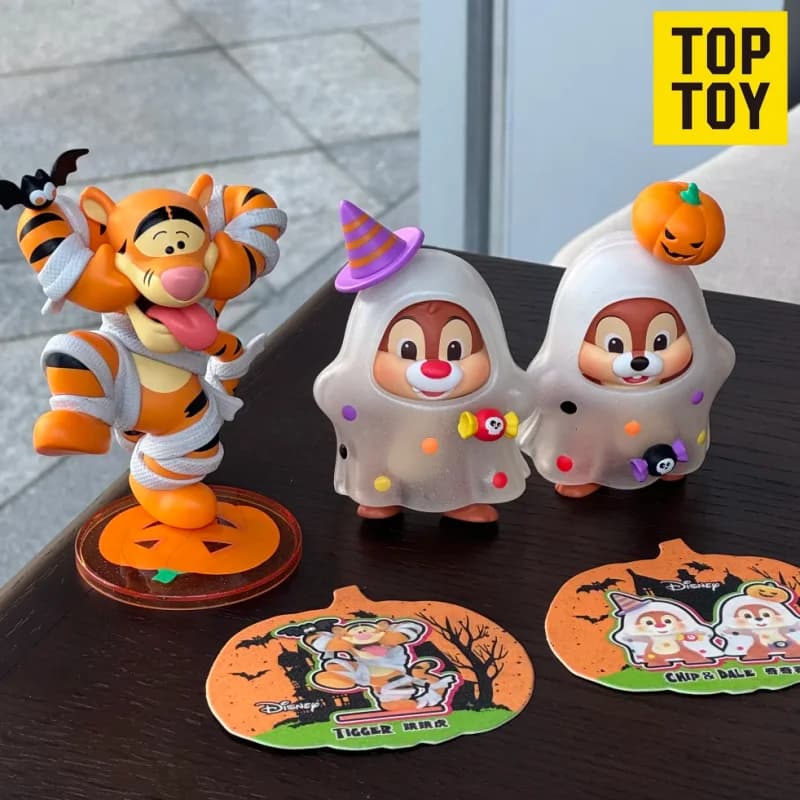 HOT Toptoy Blind Box Halloween Fantasy Night Series Anime Figure Chip 'N' Dale Collection Ornament Toys Gifts Original