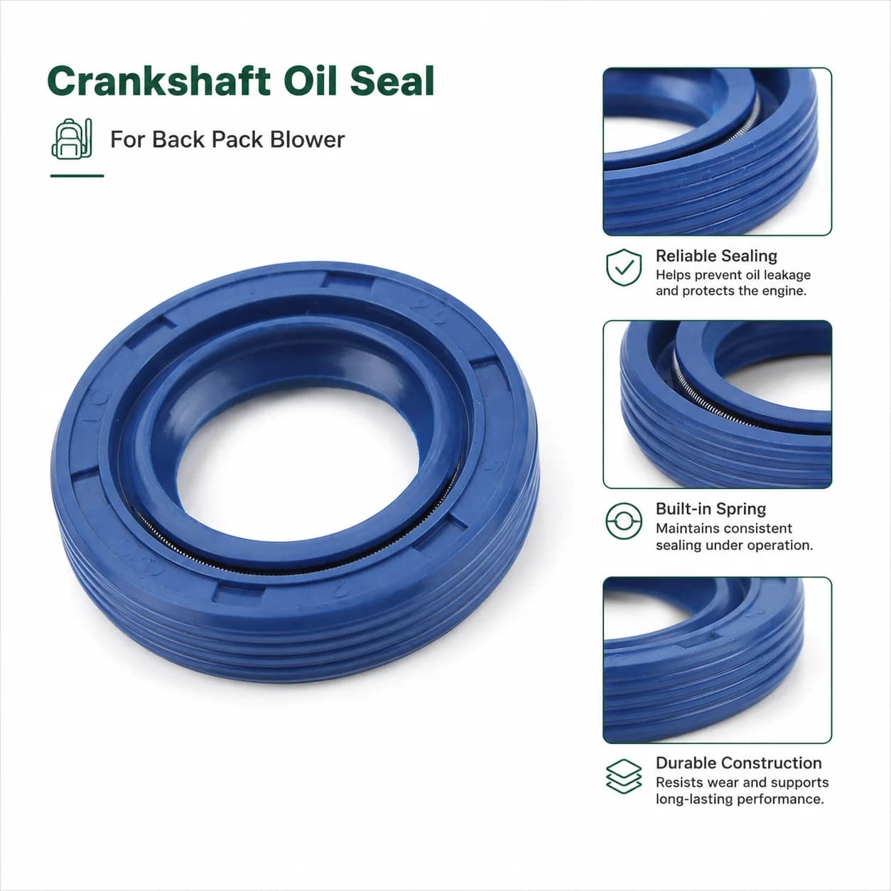 10Pcs Crankshaft Oil Seal Set For Stihl BR500/550/600/700 Backpack Blower Garden Tool Parts Replaces OEM 96380031581 15x25x5