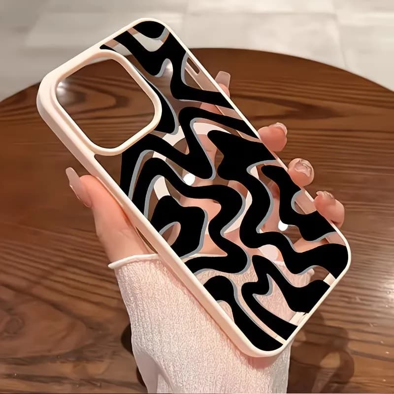 Black Stripe Magnetic Phone Case For iPhone 17 16 15 14 13 12 11 Pro Xs Max Plus Air Mini XR X 17e 16e With Anti Drop Case