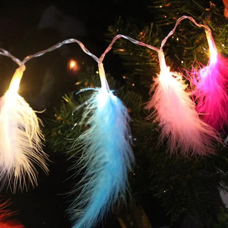 Luci Decorative Romantiche a Forma di Piume per San Valentino, Lampada Lampeggiante per Decorazione Dormitorio e Capodanno Cinese