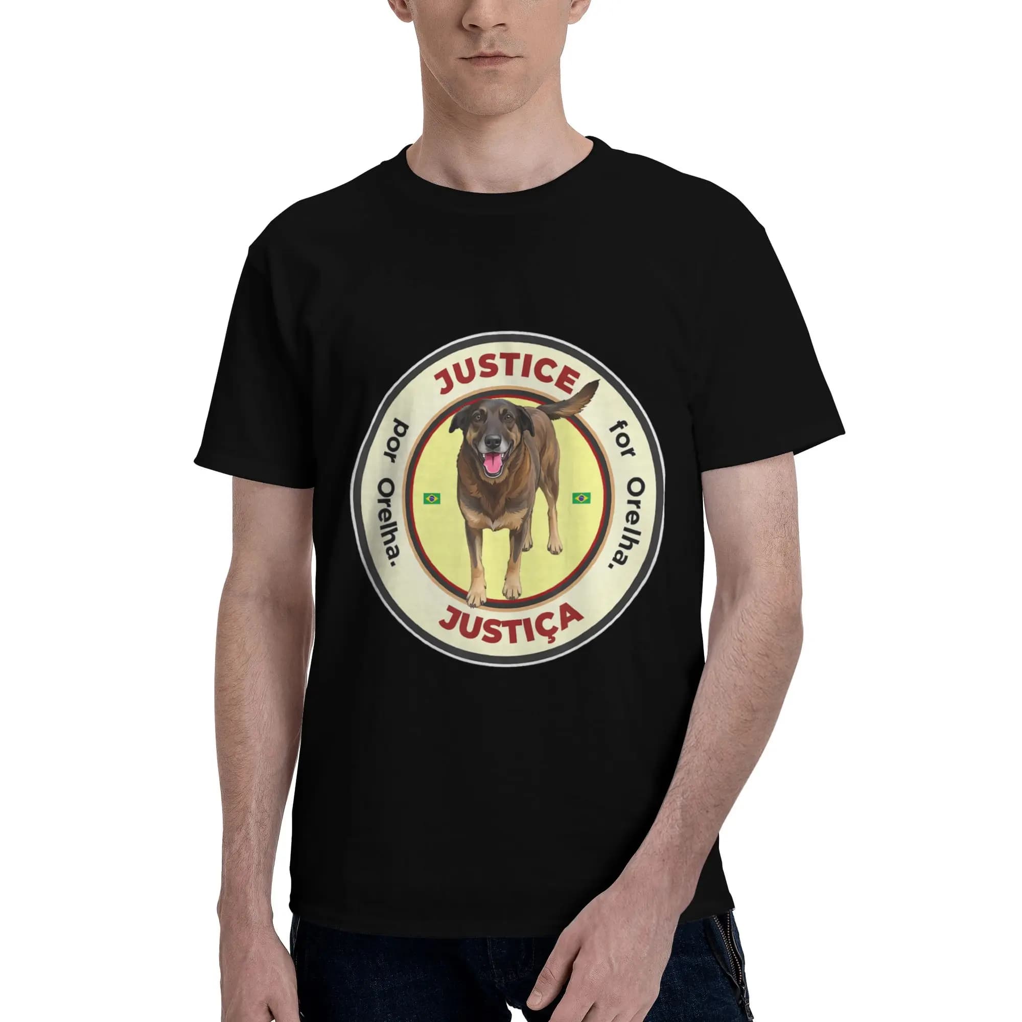 Cao Dog orelha cachorro Brazil T-shirt da uomo Abbigliamento Magliette a maniche corte Fugees Cotone