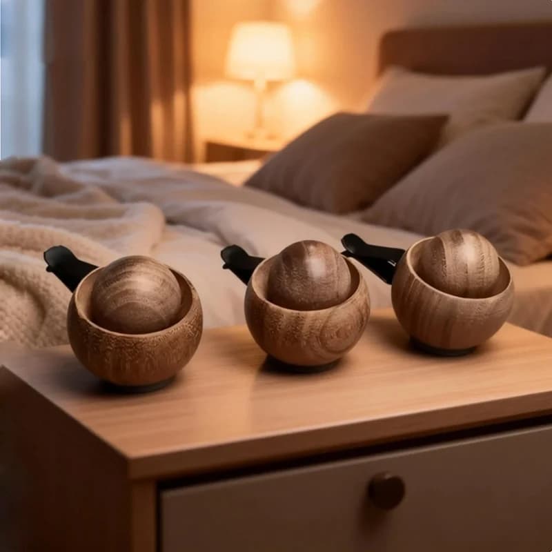Diffusore di oli essenziali per auto e casa 1/2 pezzi - Realizzato in legno Mini simpatico diffusore di fragranze naturale adatto per soggiorno camera da letto
