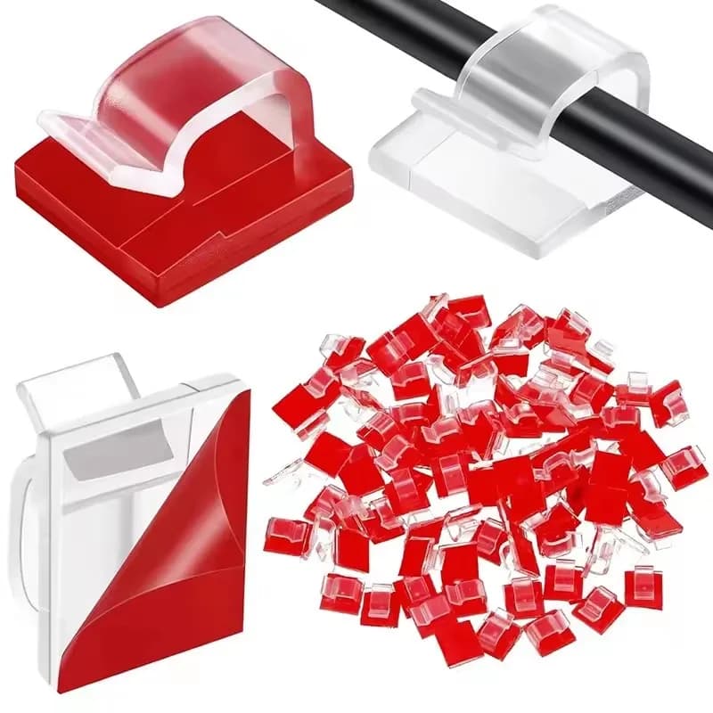10-50Pcs Self Adhesive Cable Clip Wire Winder Holder Adhesive Desk Clamp For Charger Data Wire Wire Accessory Desk Accessories