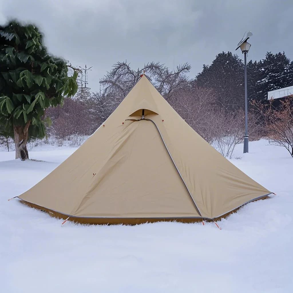 Tenda da campeggio esterna ultraleggera per 1-2 persone Tenda piramidale Silnylon impermeabile Tenda grande senza stelo Tende da trekking con zaino in spalla