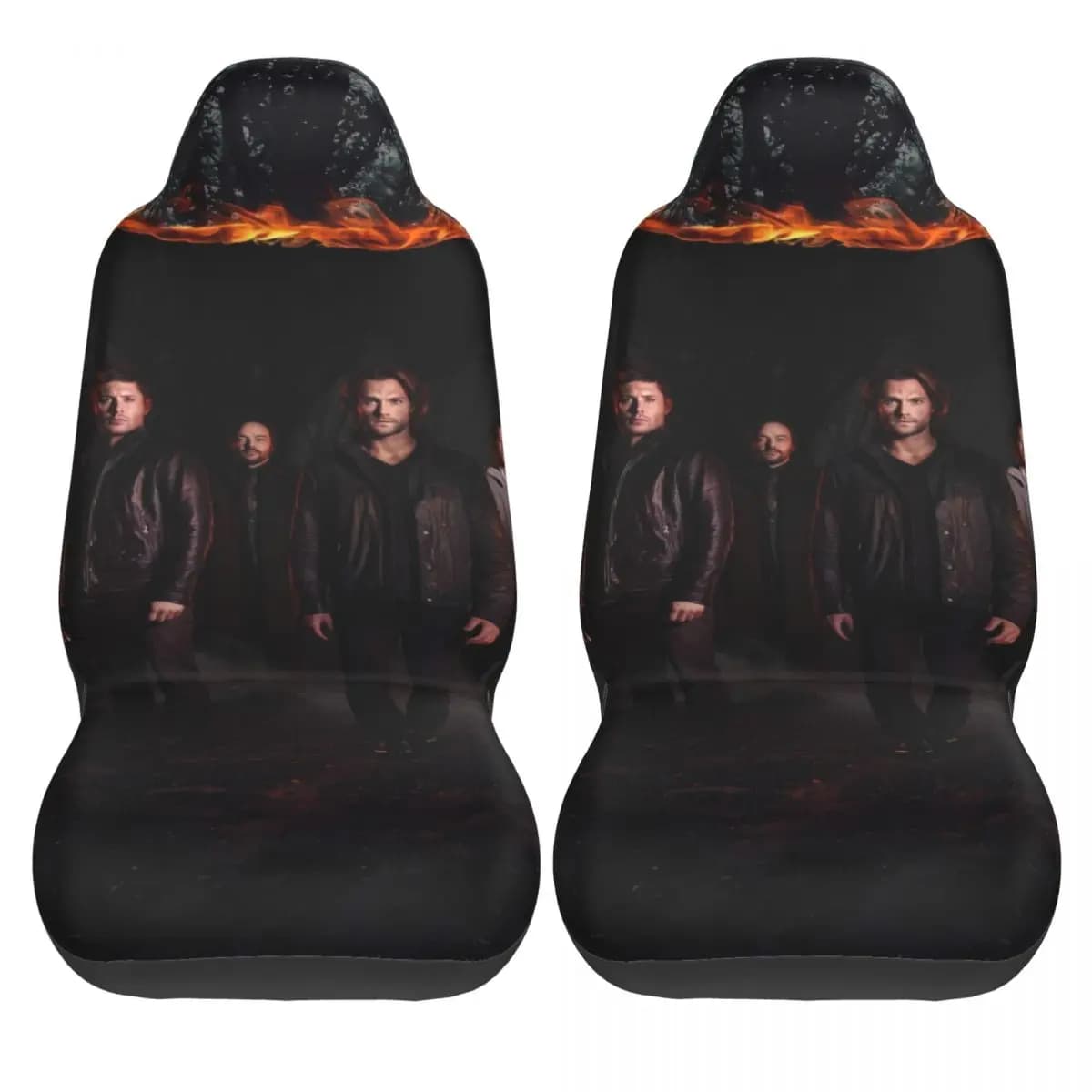 Sam Winchester Covers for supernatural cars Extensible 2 pcs Car Seat Covers Polyester for premium bus