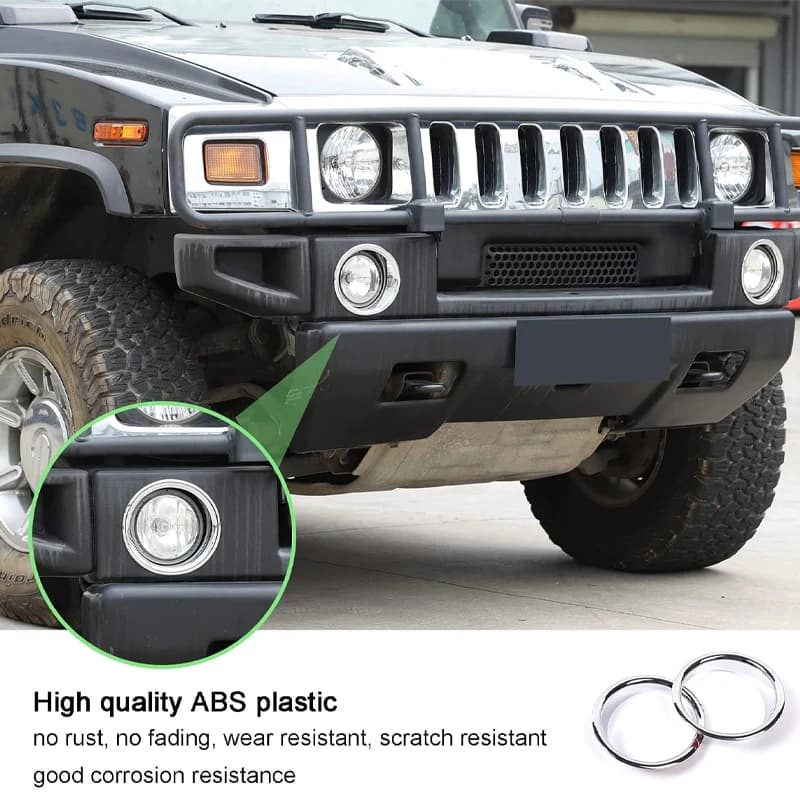 Cornici per Fari Fendinebbia Anteriori Compatibili con Hummer H2 2003-2009, Coperture per Fari Fendinebbia Anteriori, Cornice Decorativa per Auto