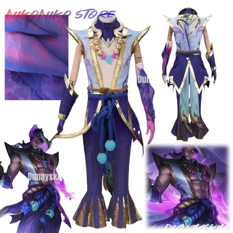 Gioco LOL La freccia della ritribuzione Varus Cosplay Anima Fiore di loto Costume Collana Carnevale di Halloween Gioco di ruolo Vestito da festa