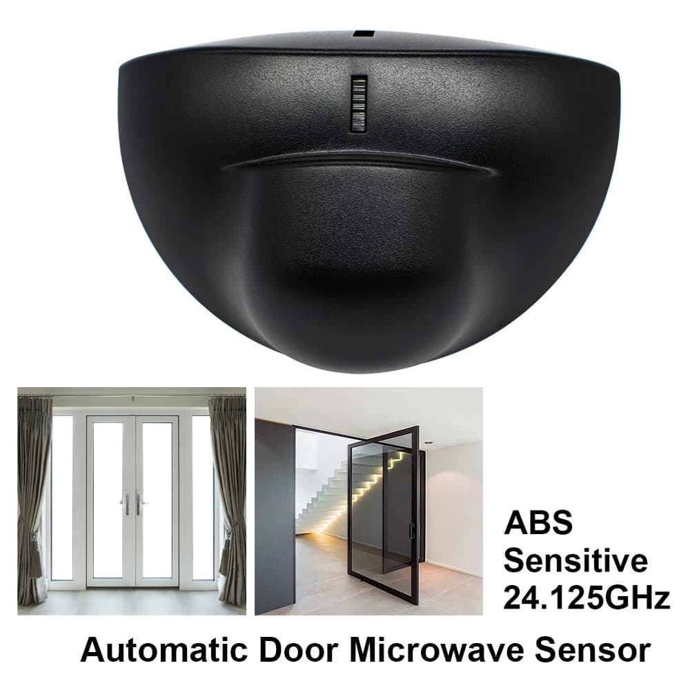 Sensore a microonde per porta scorrevole automatica 24.125GHz 12V 24V Rilevamento del corpo Radar cablato Rilevatore di allarme Ascensore Supermercato Aeroporto