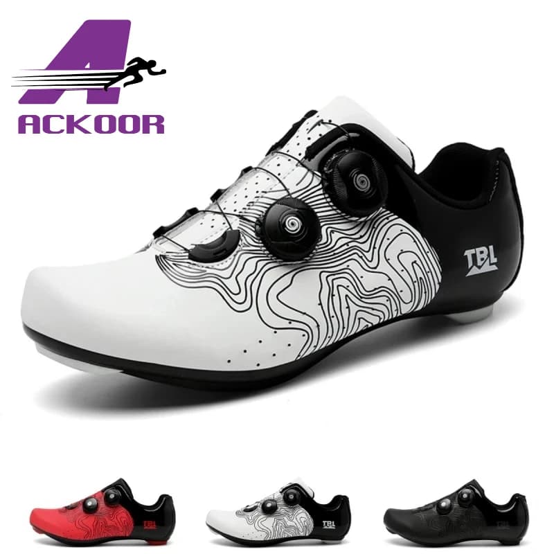 ACKOOR Scarpe da corsa per ciclismo su strada da uomo Scarpe da ciclismo antiscivolo da donna Scarpe sportive piatte Scarpe da mountain bike professionali