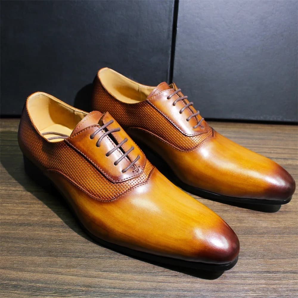Scarpe da uomo in pelle scamosciata da lavoro di grandi dimensioni con punta a punta, cinturini in pelle di vacchetta spazzolata fatti a mano, scarpe casual da uomo Oxford, scarpe formali, mocassini