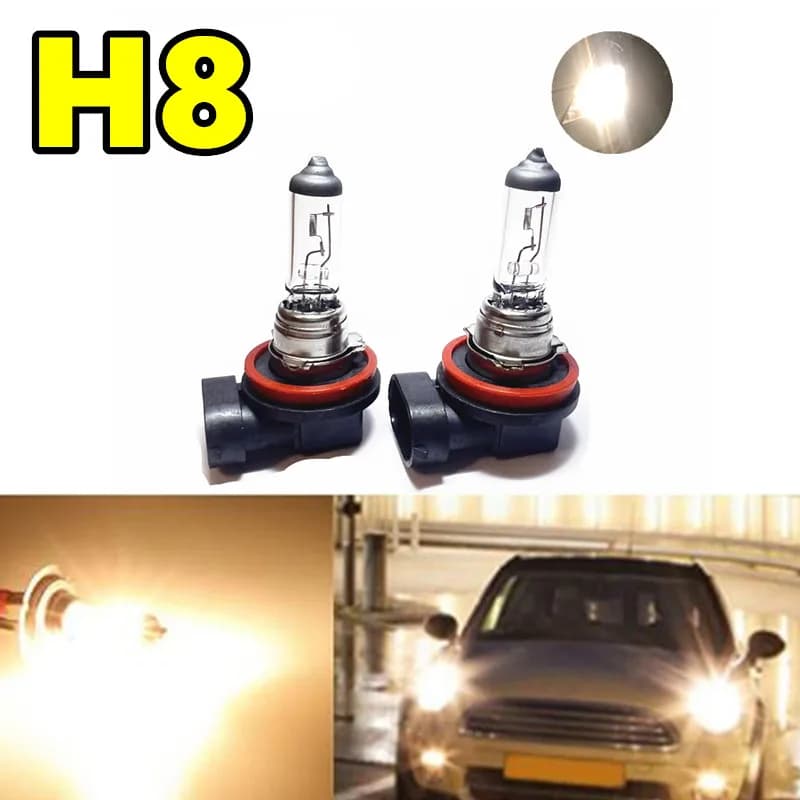 2 pezzi H8 35W lampada alogena 3200K fendinebbia per auto 12V luce bianca H8 fari alogeni lampadina H8 lampadina di ricambio per fari anteriori per auto