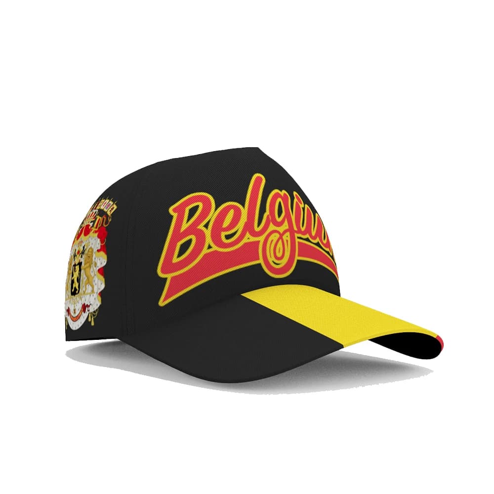 Belgium Baseball Cap Custom Made Name Belgie Team Logo Be Hat Bel French Travel Belgique Nation Belgien Flag Photo Headgear