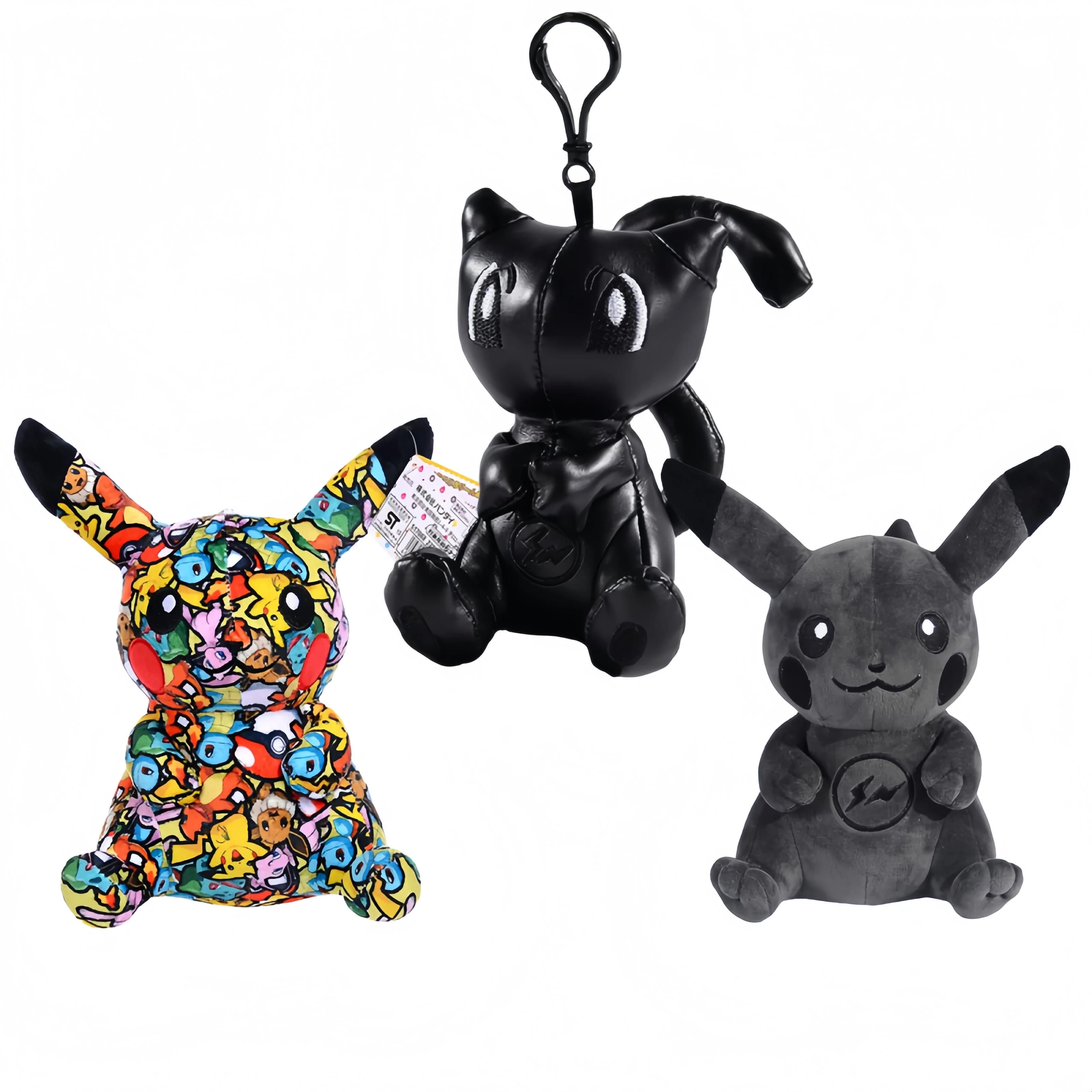 Colore Pokemon Cute Pet Figure Pikachu Cartoon Nero Pikachu Mew Peluche Pokémon Anime Bambola di pezza Regalo per bambini