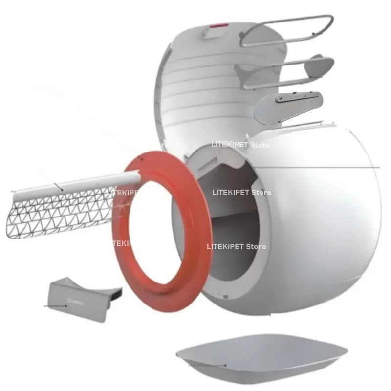 Accessori per lettiera per gatti TONEPIE Q-Clean, tappetino, schermo a rete filtrante, tre cuscinetti inferiori di prevenzione per la sostituzione della toilette degli animali domestici