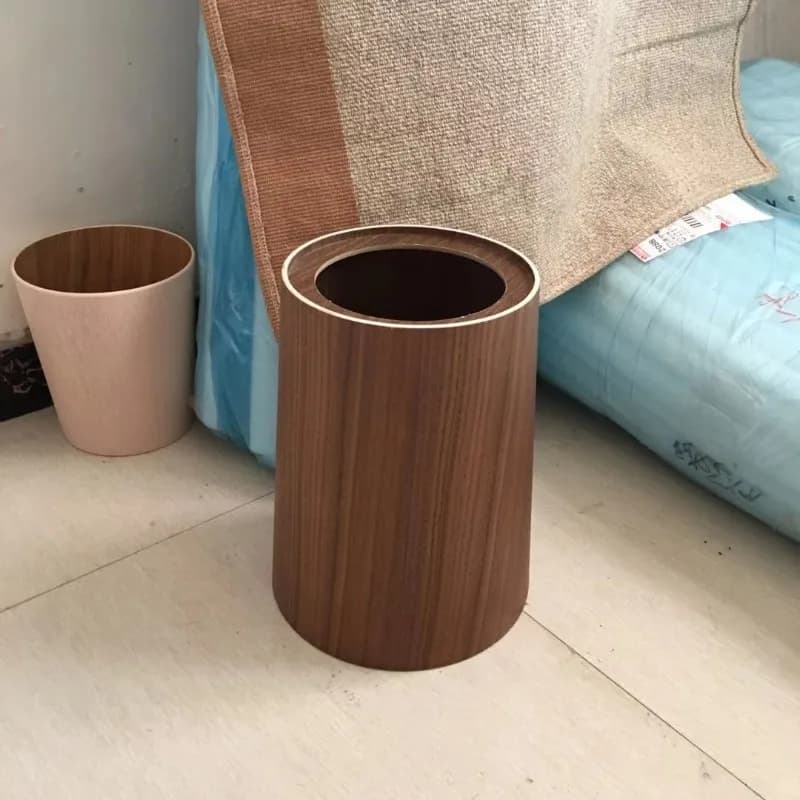 Pattumiera in legno giapponese nordico semplice secchiello portaoggetti creativo per la casa soggiorno camera da letto pattumiera cestino di carta per ufficio